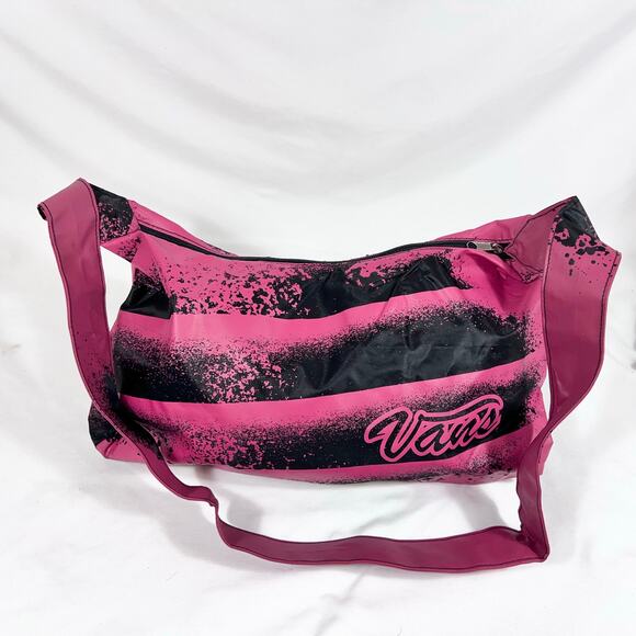 Vans Crossbody Messenger Bag Single Shoulder Strap Pink Black Zipper New w/ Tags - Picture 2 of 8